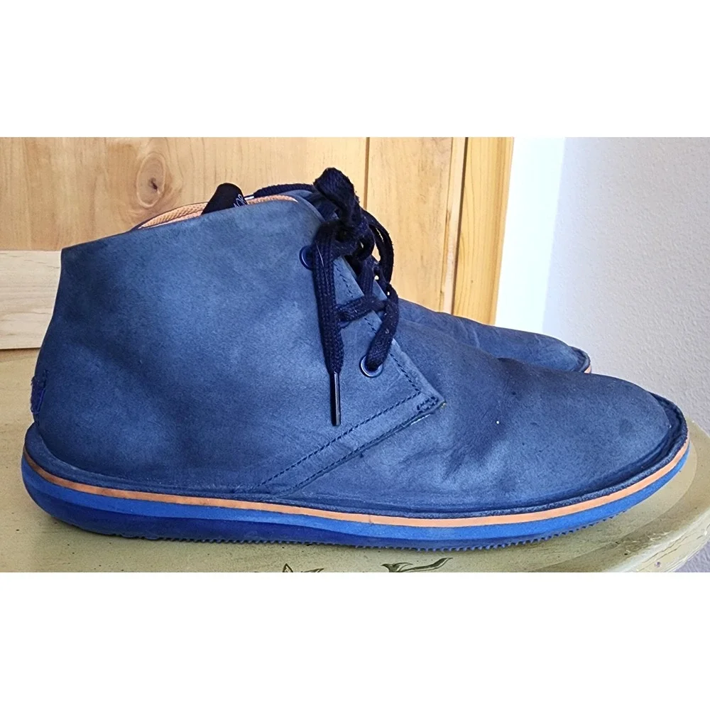 Camper‎ EU 42 Blue Nubuck Leather Beetle Chukka Boots Lace Up Minimalist Indie